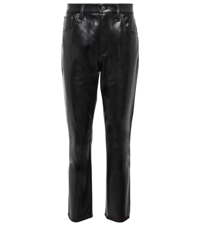 Shop Citizens Of Humanity Jolene High-rise Slim-fit Pants In Black