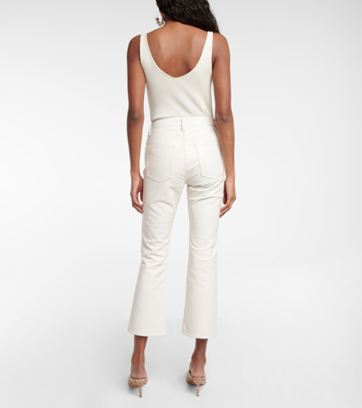 Citizens Of Humanity Isola Mid-rise Cropped Bootcut Pants In Frosting