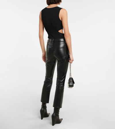 Shop Citizens Of Humanity Isola Mid-rise Cropped Bootcut Pants In Black