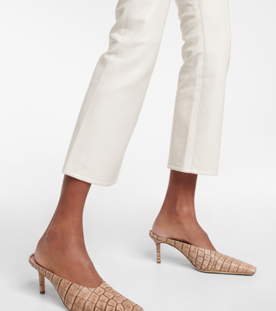 Citizens Of Humanity Isola Mid-rise Cropped Bootcut Pants In Frosting