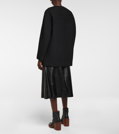 Shop Chloé Wool-blend Coat In Black