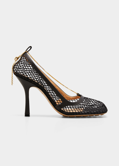 Shop Bottega Veneta Stretch Pumps In Black