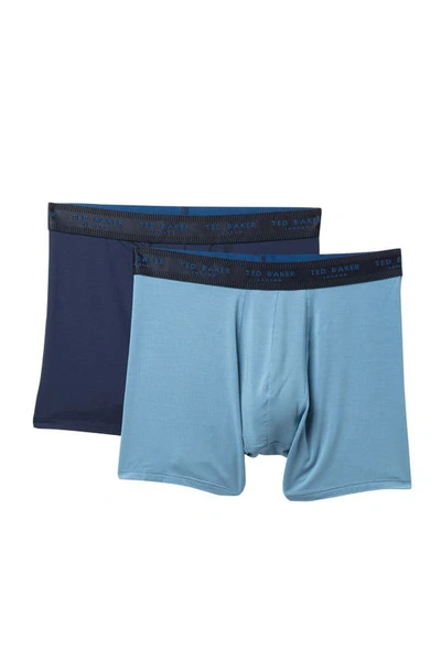 Shop Ted Baker Modal Boxer Briefs In Navy/provblue