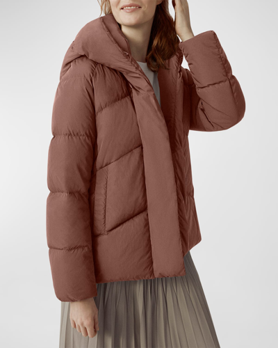Shop Canada Goose Marlow Quilted Puffer Jacket In Sephia