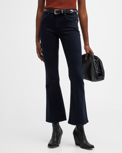 Shop Citizens Of Humanity Emmanuelle Low-rise Cropped Bootcut Jeans In Inkwell