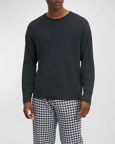 Shop Ugg Men's Steiner Pajama Set Gift Box In Black/white