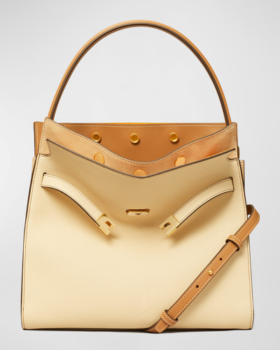 Tory Burch Lee Radziwill Double Top-handle Bag In New Moon | ModeSens