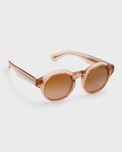 Shop Oliver Peoples Cassavet Keyhole-bridge Sunglasses In Pink