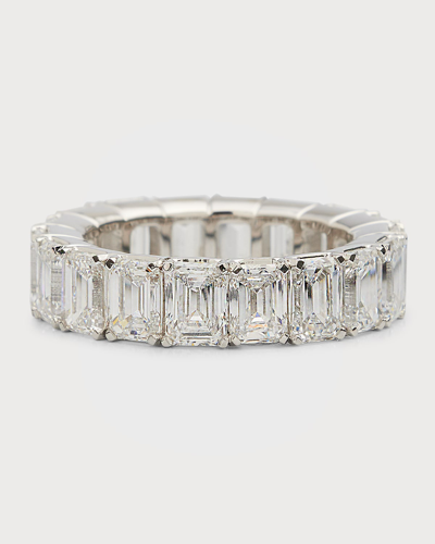 Shop Neiman Marcus Lab Grown Diamonds Emerald-cut Lab Grown Diamond 18k White Gold Eternity Band Ring