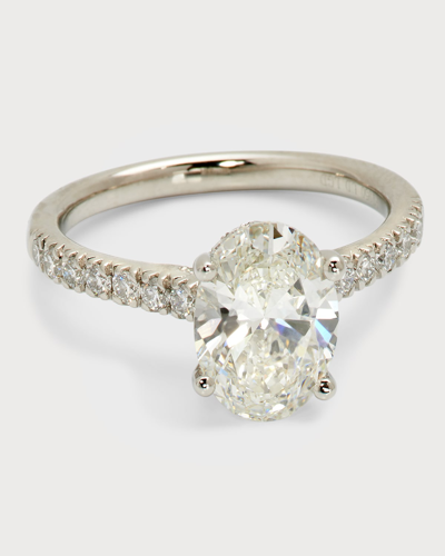 Shop Neiman Marcus Lab Grown Diamonds Platinum Oval & Round Lab-grown Diamond Ring