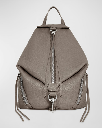 Rebecca Minkoff Julian Zip Calf Leather Backpack In Deep Taupe | ModeSens