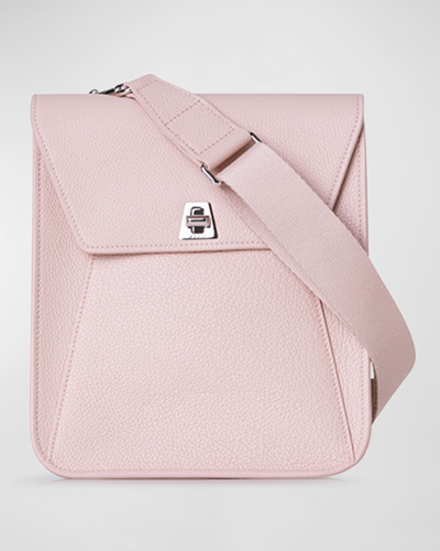 Shop Akris Anouk Small Leather Messenger Bag In Pale Rose