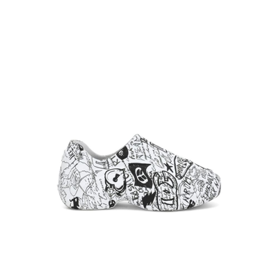 Shop Dolce & Gabbana Toy Graffiti Print Sneakers - Men's - Polyethylene Vinyl Acetate (peva) In White