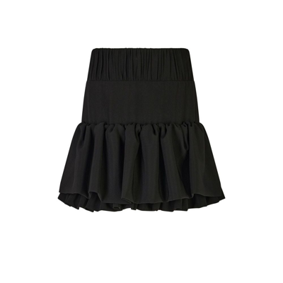 Shop Rabanne Black Layered Ruffled Mini Skirt