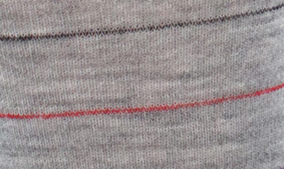 Shop Lorenzo Uomo Stripe Wool Blend Dress Socks In Light Grey