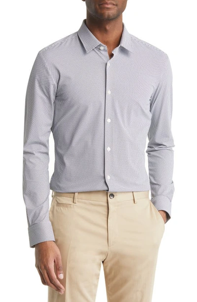 titel obligatorisk svært Hugo Boss Roan Geometric Button-up Shirt In Grey/ Black | ModeSens