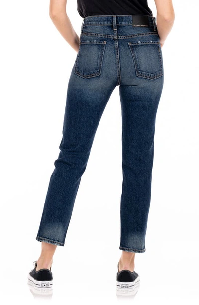 Shop Modern American Lafayette High Waist Crop Slim Straight Leg Jeans In Union