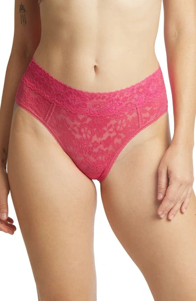 Shop Hanky Panky Daily Lace Briefs In Starburst (pink)