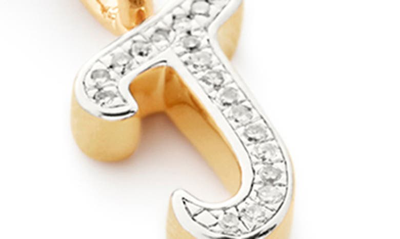 Monica Vinader Diamond Alphabet Pendant Necklace In 18ct Gold Vermeil Sterling J