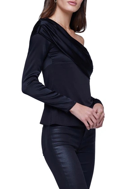 Shop L Agence Sharma One-shoulder Top In Black
