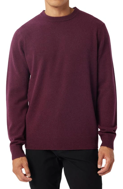 Shop Good Man Brand Cashmere Crewneck Sweater In Grape Wine