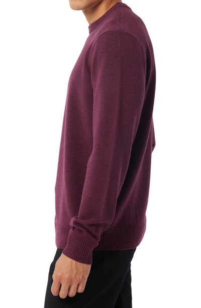 Shop Good Man Brand Cashmere Crewneck Sweater In Grape Wine