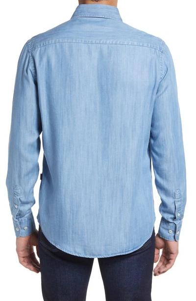 Stone Rose Tencel® Denim Button-up Shirt In Denim Blue