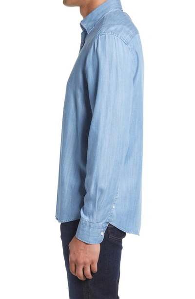 Stone Rose Tencel® Denim Button-up Shirt In Denim Blue