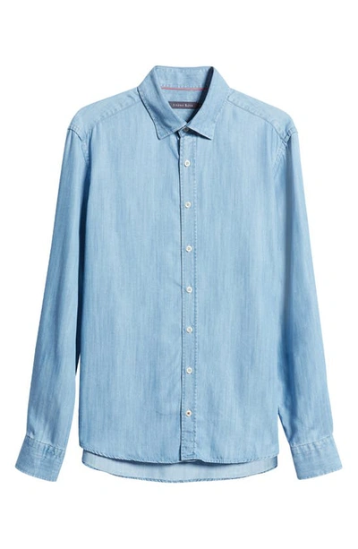 Stone Rose Tencel® Denim Button-up Shirt In Denim Blue