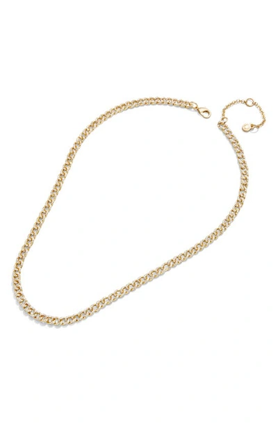 Shop Baublebar Pavé Cubic Zirconia Curb Chain Necklace In Gold