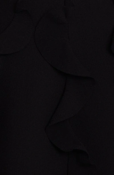 Shop Valentino Ruffle Detail Fit & Flare Minidress In Nero 0no