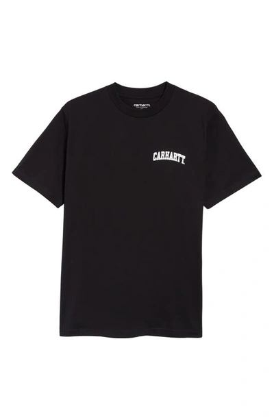Shop Carhartt University Script Logo T-shirt In Black / White