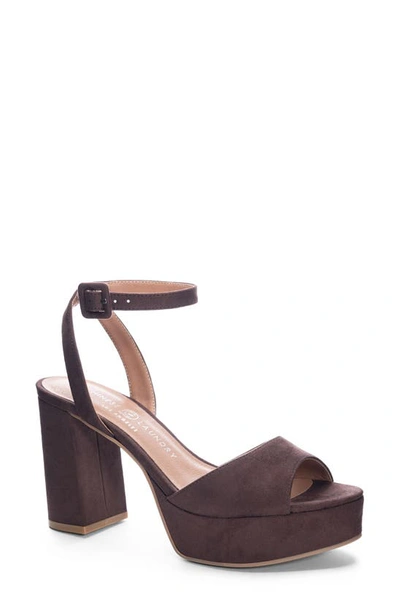 Shop Chinese Laundry Theresa Platform Sandal In Brown