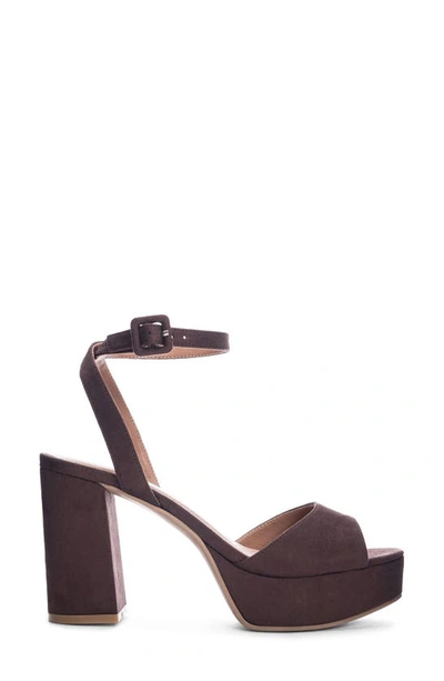 Shop Chinese Laundry Theresa Platform Sandal In Brown