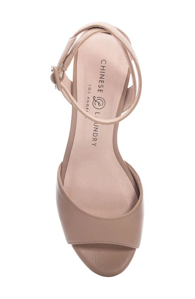 Shop Chinese Laundry Theresa Platform Sandal In Taupe