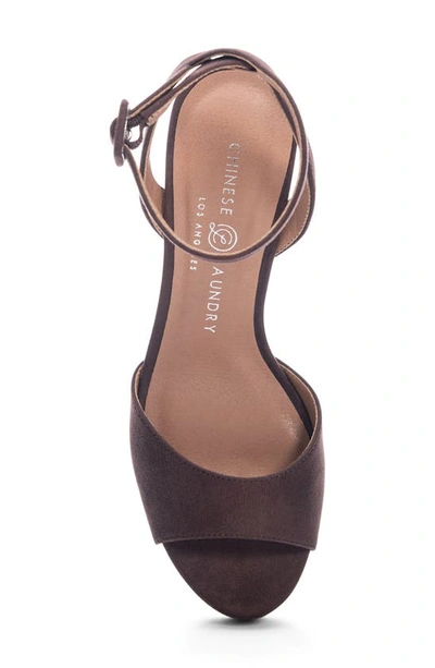 Shop Chinese Laundry Theresa Platform Sandal In Brown