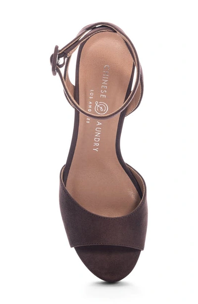 Chinese Laundry Theresa Platform Sandal In Brown