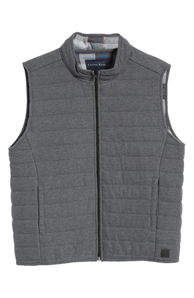 Shop Stone Rose Tech Jersey Puffer Vest In Charcoal