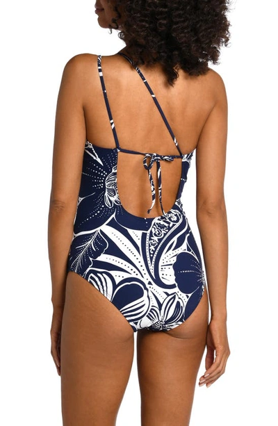 Shop La Blanca Playa One-shoulder One-piece Swimsuit In Indigo