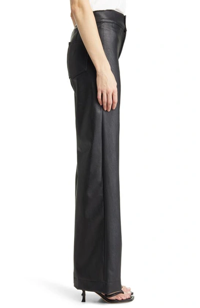 Shop Askk Ny Brighton Faux Leather Flare Pants In Black