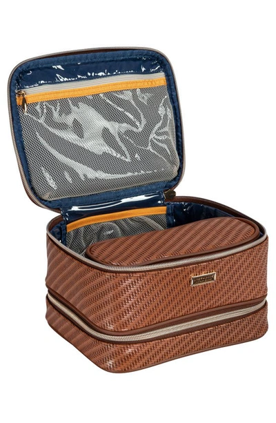 Stephanie Johnson Rosewood Cognac Jenny Train Cosmetics Case In Cognac