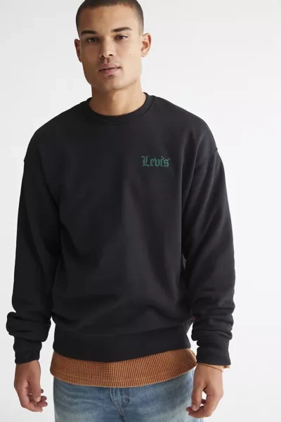 Shop Levi's Team Spirits Crew Neck Sweatshirt In Black