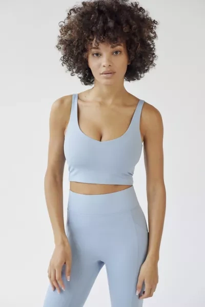 Shop All Access V Neck Cropped Top In Sky Blue