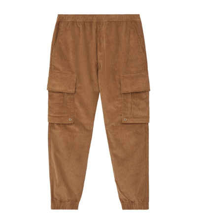 Shop Burberry Corduroy Cargo Trousers In Brown