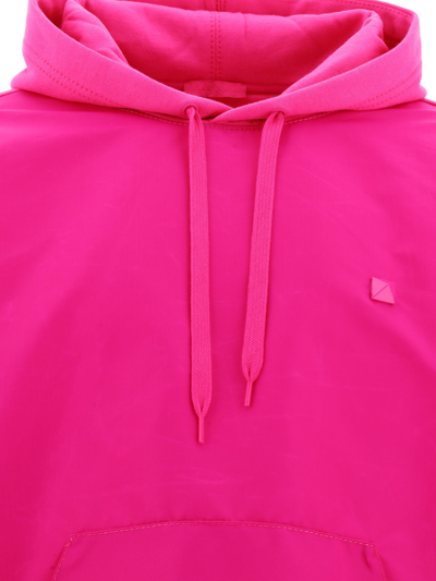 Shop Valentino "pink Pp" Hoodie In Fuchsia