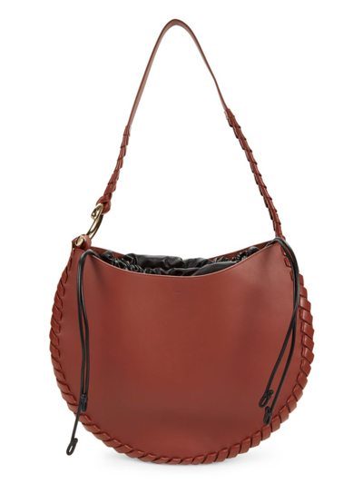 Shop Chloé Women's Borsa Mate Leather Shoulder Bag In Sepia Brown