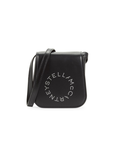 Shop Stella Mccartney Women's Logo Mini Shoulder Bag In Black