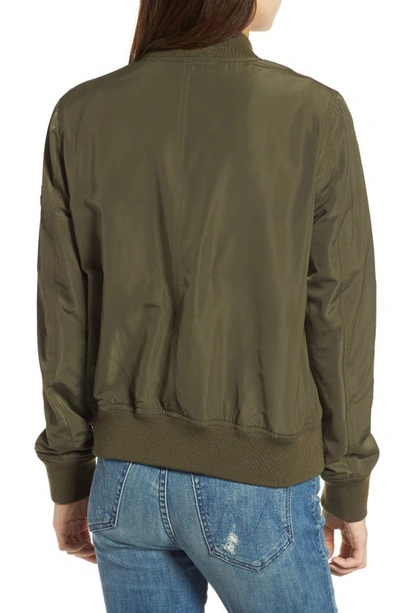 Shop Levi's® Levi's Ma-1 Satin Bomber Jacket In Army Green