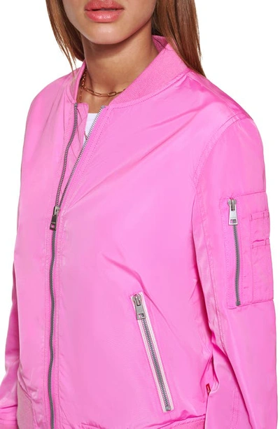 Shop Levi's® Levi's Ma-1 Satin Bomber Jacket In Pink