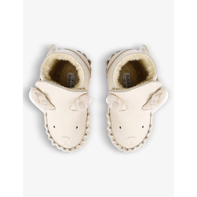 Shop Donsje Cream Snow Bunny Leather Boots 0 Months - 2 Years